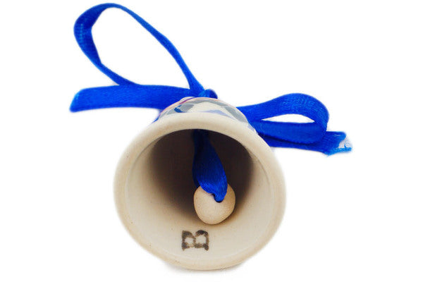 Blue Cress Bell Ornament - Handmade Decorative Hanging Bell for Christmas Tree, Home Decor, and Garden Accents