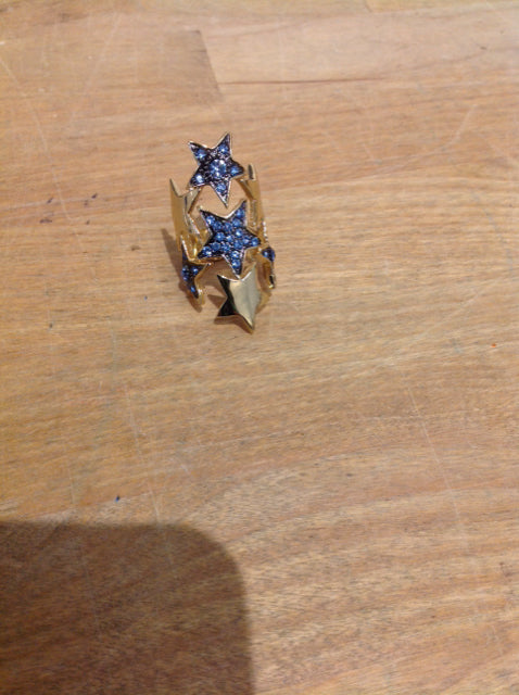Gold Blue Stone Star Ring - Elegant Celestial Jewelry for Women - Perfect for Parties, Weddings & Everyday Wear