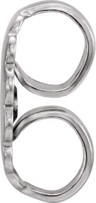 2-Pack Platinum Heavyweight Friction Back Earrings with 9.5mm Comfort Pads - Secure Fit for Sensitive Ears, Perfect for Daily Wear & Special Occasions