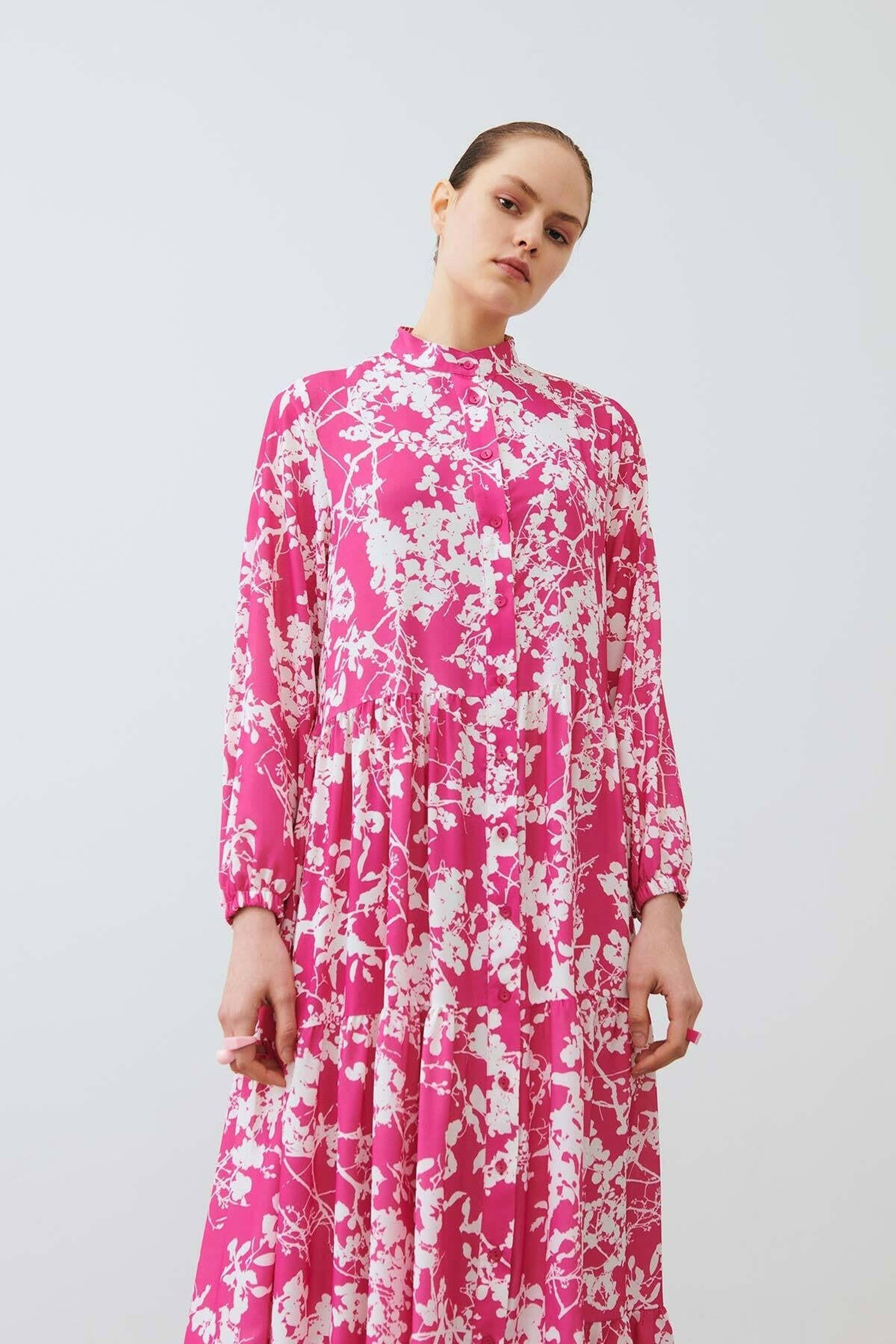 Polly Floral Maxi Dress for Women - Light Pink Summer Boho Dress for Beach, Vacation & Special Occasions