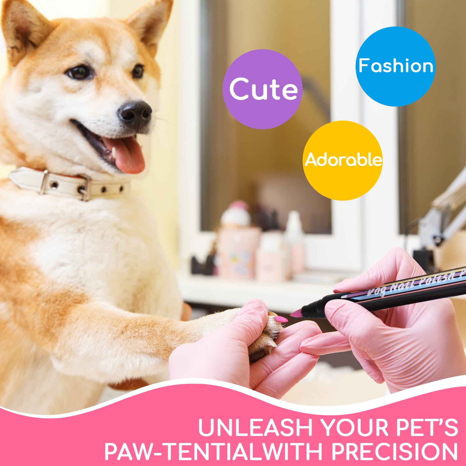 **20 Colors Quick-Dry Dog Nail Polish Pens – Non-Toxic, Odorless & Safe for Pets – DIY Puppy Nail Art Kit – Easy to Apply for Grooming, Parties & Special Occasions**