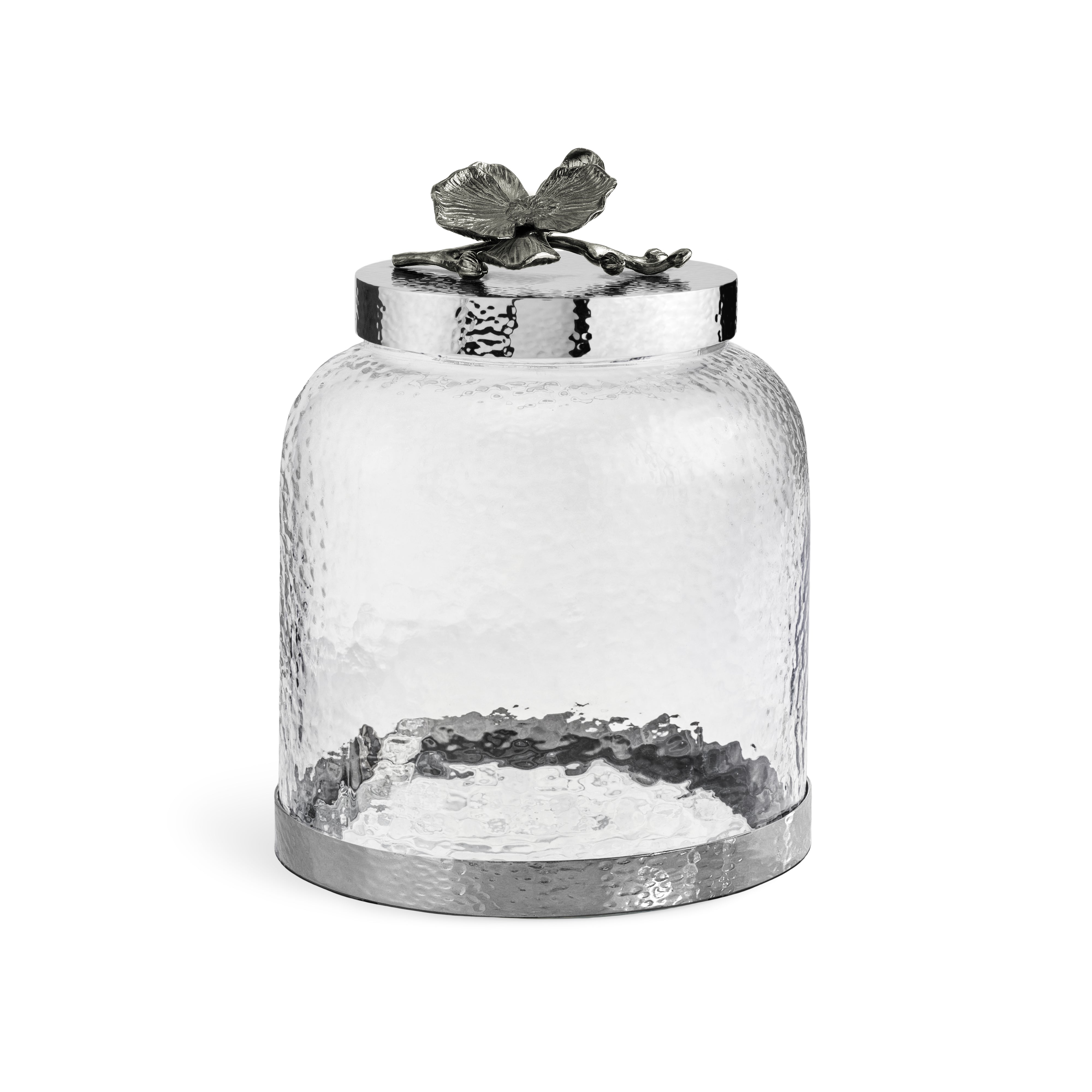 Black Orchid Cookie Jar - Elegant Ceramic Cookie Storage Container for Kitchen & Dining Room - Perfect for Cookies, Biscuits, and Treats Organization