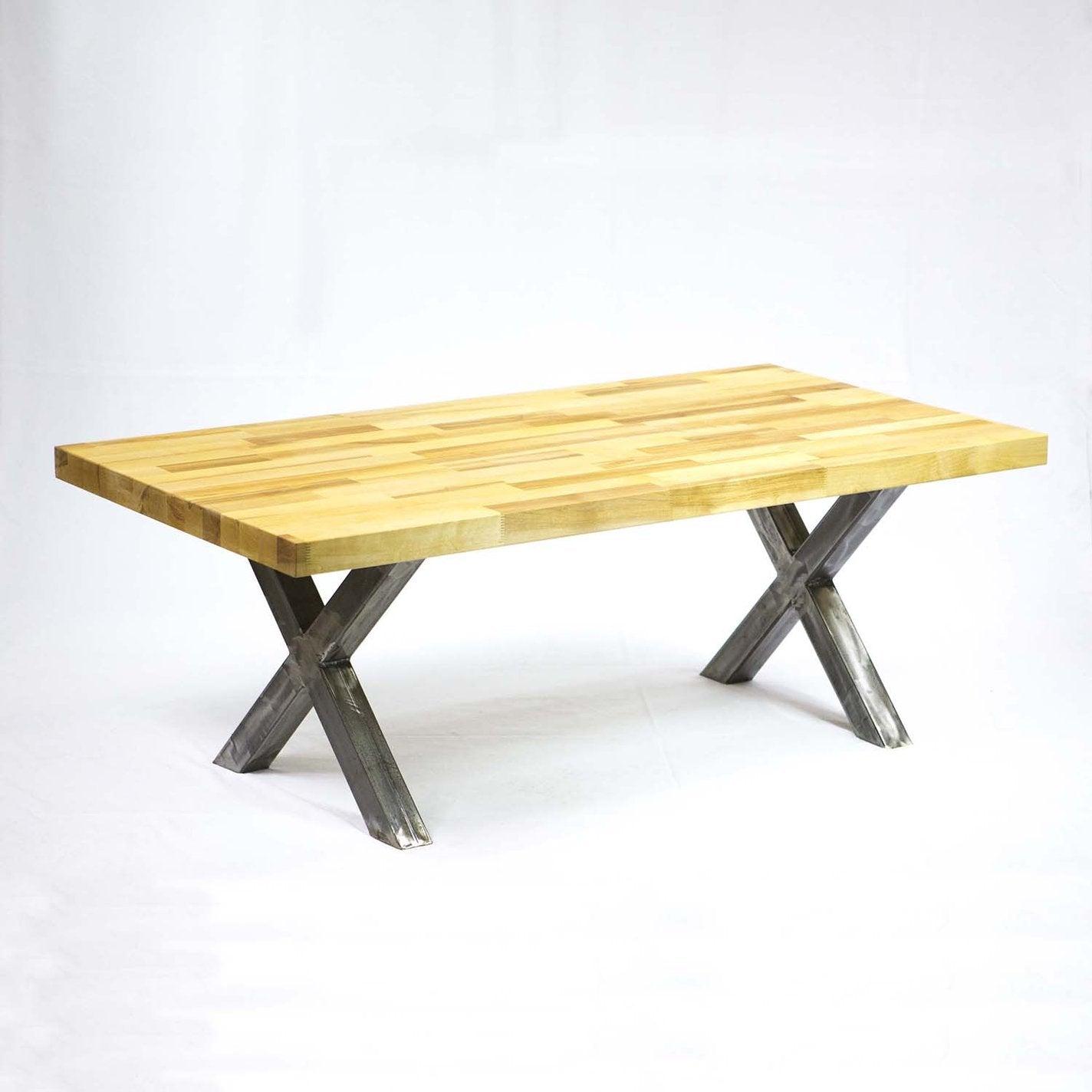 Heavy Duty Coffee Table X Legs - 1 Pair (41cm Tall, 46cm Wide) - Sturdy Metal Base for Living Room, Office, or Restaurant Furniture