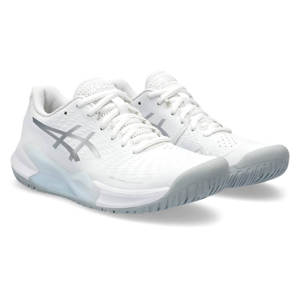 ASICS Gel Challenger 14 Women's Tennis Shoes - White/Pure Silver - Lightweight & Supportive Court Shoes for Women - Perfect for Tennis, Pickleball & Casual Wear