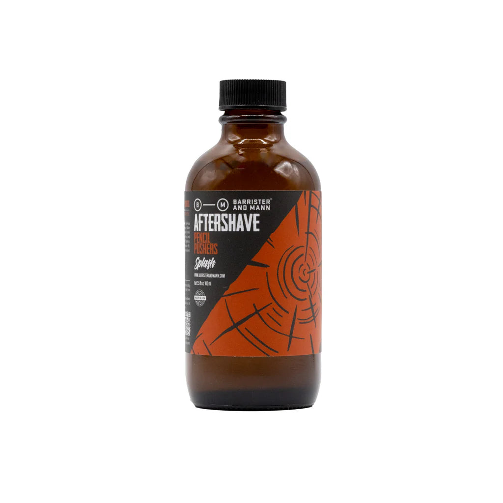 Barrister and Mann Pencil Pushers Aftershave Splash for Men - Refreshing Post-Shave Toner with Soothing Ingredients - Perfect for Daily Shaving Routine & Sensitive Skin Care