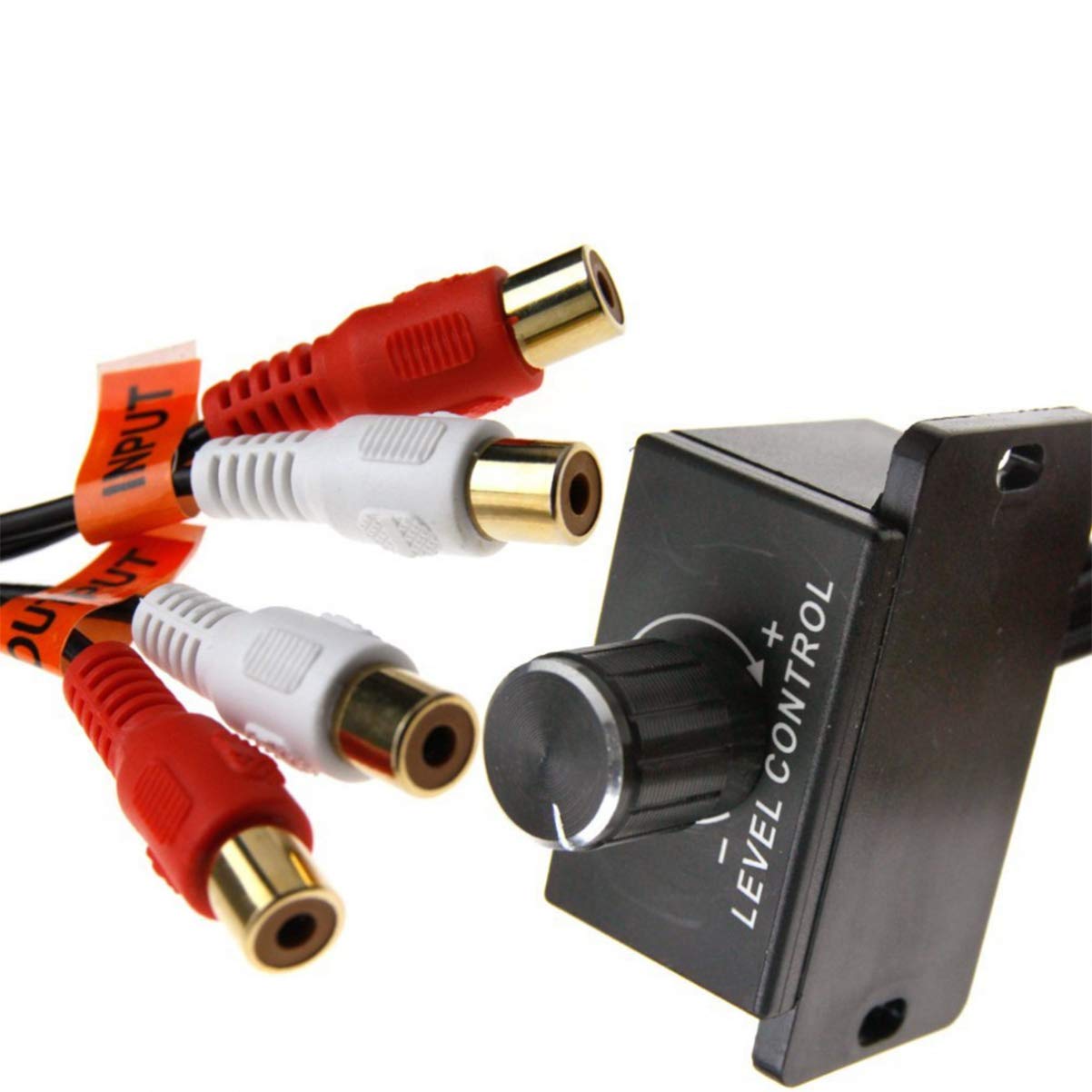 FAVOMOTO Universal Car Audio Speaker Amplifier - Subwoofer Controller with Remote, Sound Adjuster, Boost Level & Volume Control Cable | Perfect for Car Audio Systems, Home Theaters & DIY Speaker Projects