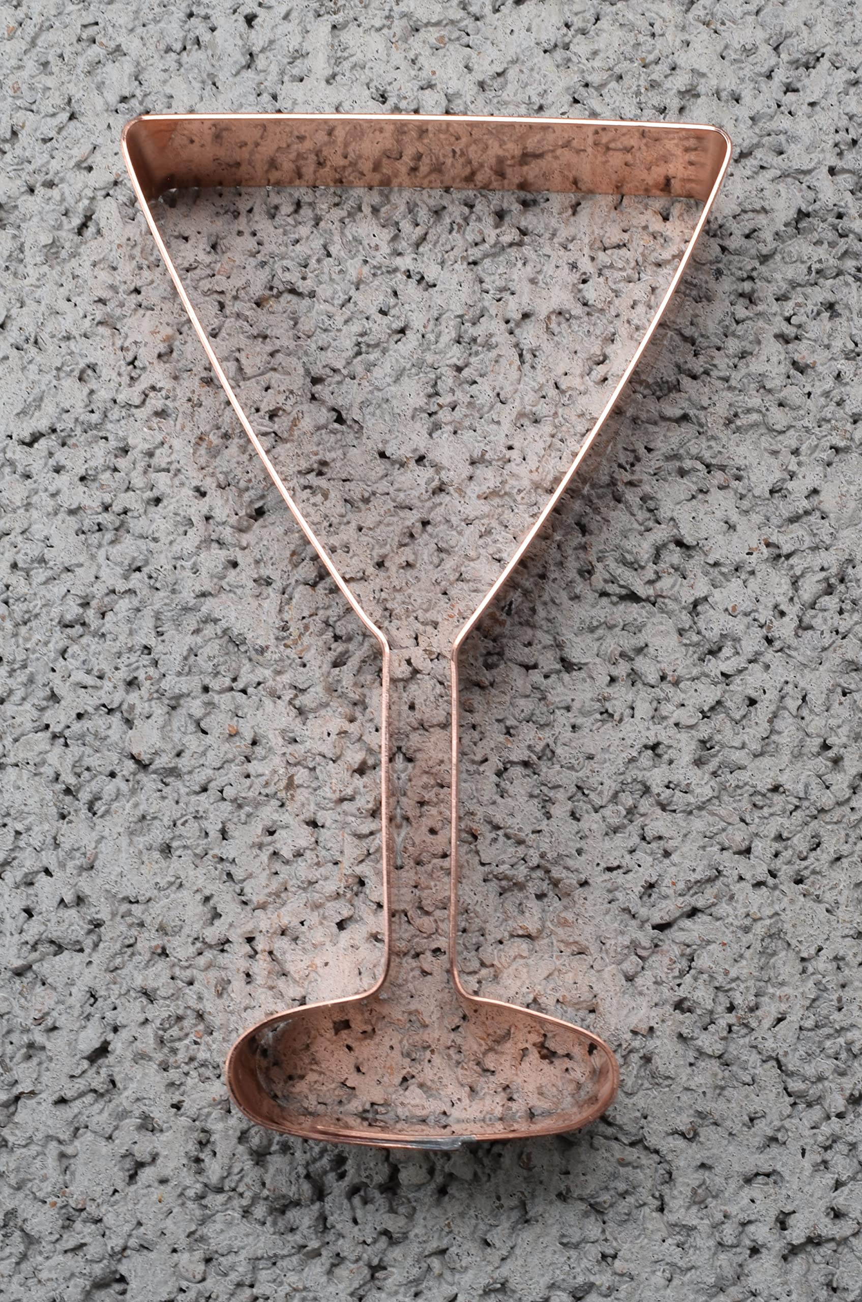 Copper Martini Glass Cookie Cutter Set - Stainless Steel Cocktail Shaped Biscuit Cutters for Baking, DIY Desserts & Party Decorations - Perfect for Christmas, Weddings & Cocktail Themed Events
