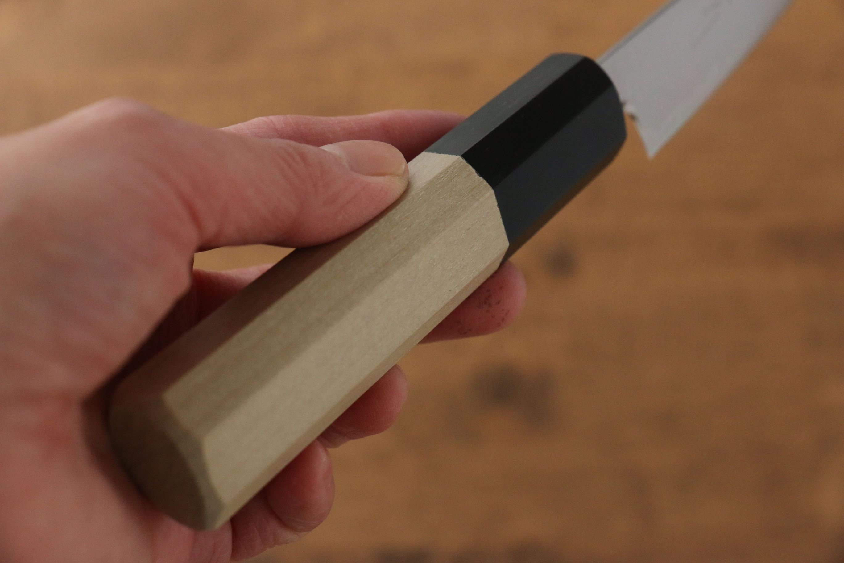 Premium Jikko SG2 Petty Utility Knife 80mm - Japanese Magnolia Wood Handle - Perfect for Slicing Fruits, Vegetables & Small Ingredients in Home Kitchen & Professional Cooking