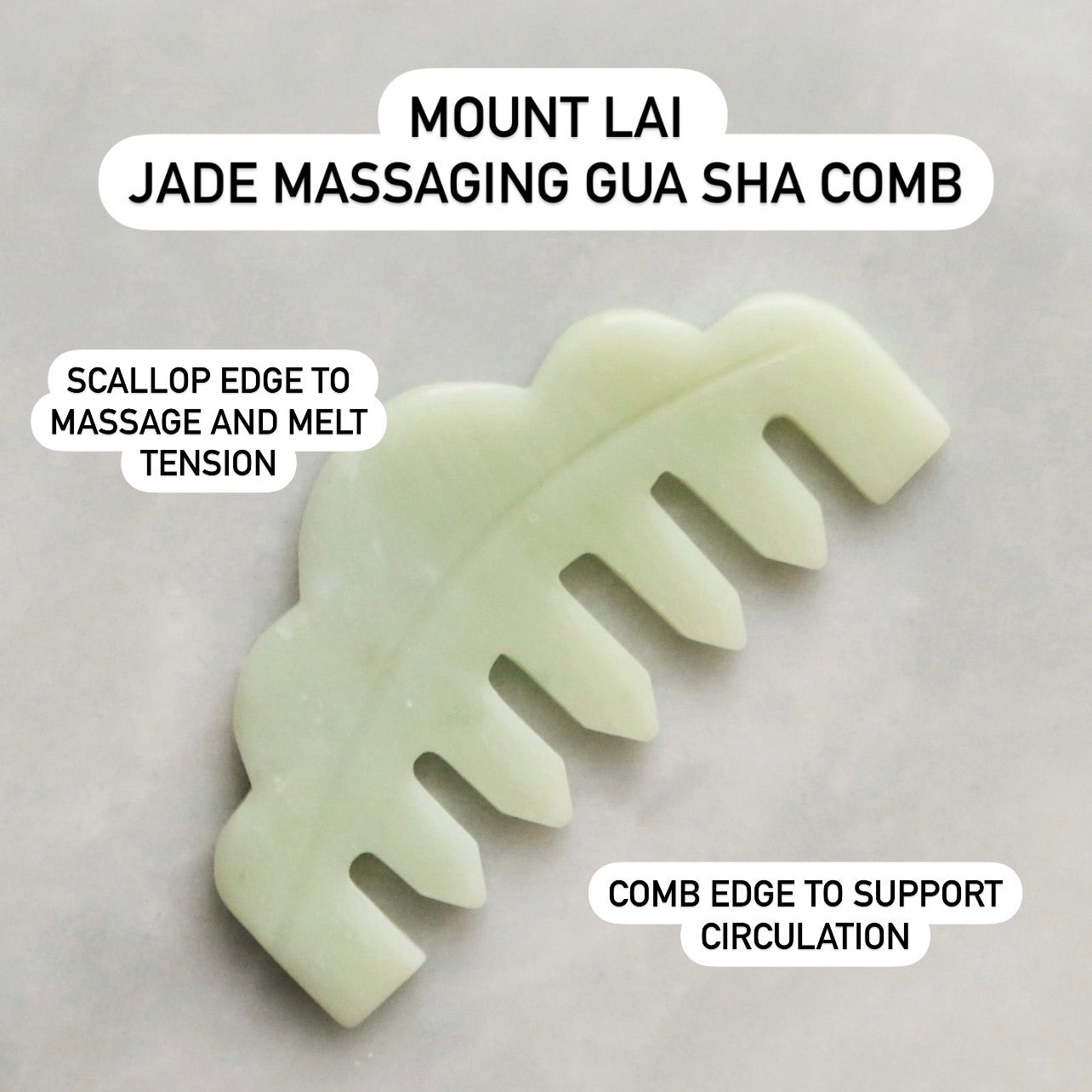 Jade Gua Sha Comb for Hair & Scalp Massage - Natural Stone Therapy Tool for Relaxation, Stress Relief & Improved Circulation - Perfect for Self-Care, Spa Days & At-Home Wellness Routines