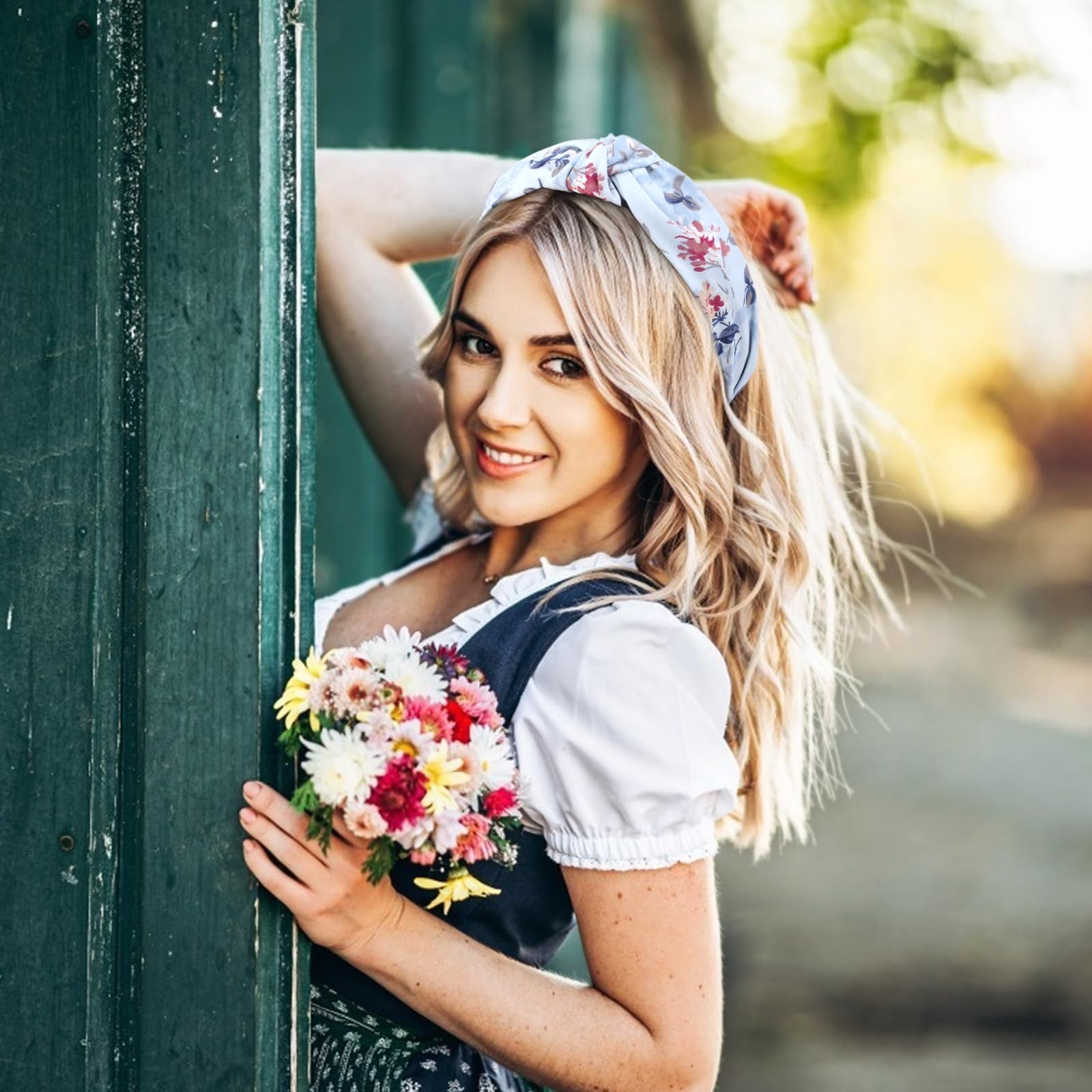 VELSCRUN 12-Pack Knotted Headbands for Women & Girls - Boho Floral Wide Elastic Hair Bands, Turban Headwraps & Fashion Hair Accessories (Perfect for Yoga, Workouts, Beach & Daily Styling)