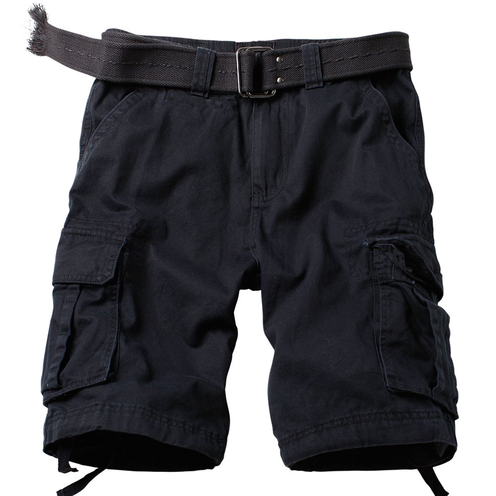 AKARMY Men's Camo Cargo Shorts - Outdoor Tactical Shorts with Multiple Pockets, Breathable Cotton Fabric, No Belt Needed - Perfect for Hiking, Camping & Casual Wear