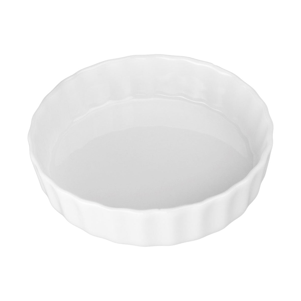 BIA Cordon Bleu 6 oz Round Quiche Dish - Set of 4 | Perfect for Baking Mini Quiches, Tarts & Desserts | Oven-Safe Ceramic Pie Pan for Home & Restaurant Use