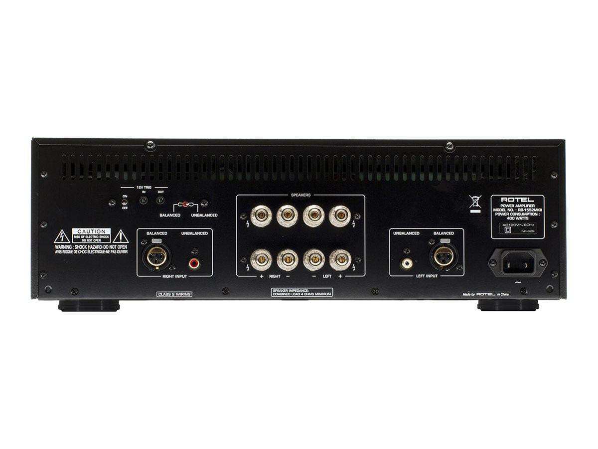 Rotel RB-1552 MkII Stereo Power Amplifier - High-Performance Audio for Home Theater & Music Listening