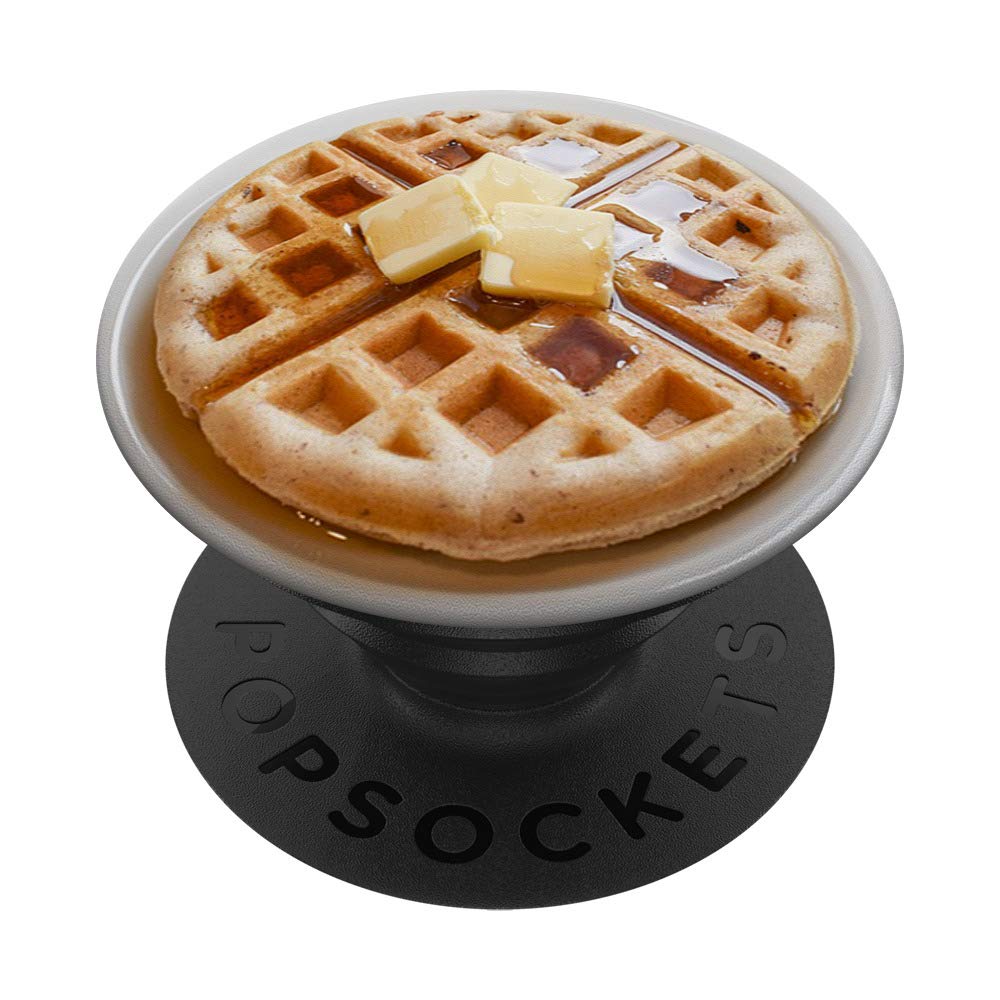 Swappable PopGrip with Waffle Design - Perfect for Waffle Lovers | Phone Grip & Stand for Daily Use, Travel, and Office