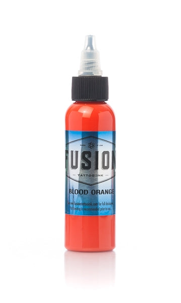 Premium Blood Orange Fusion Tattoo Ink - Professional Tattoo Artist Supplies - Various Sizes Available - Perfect for Realism, Watercolor & Neo-Traditional Tattoos