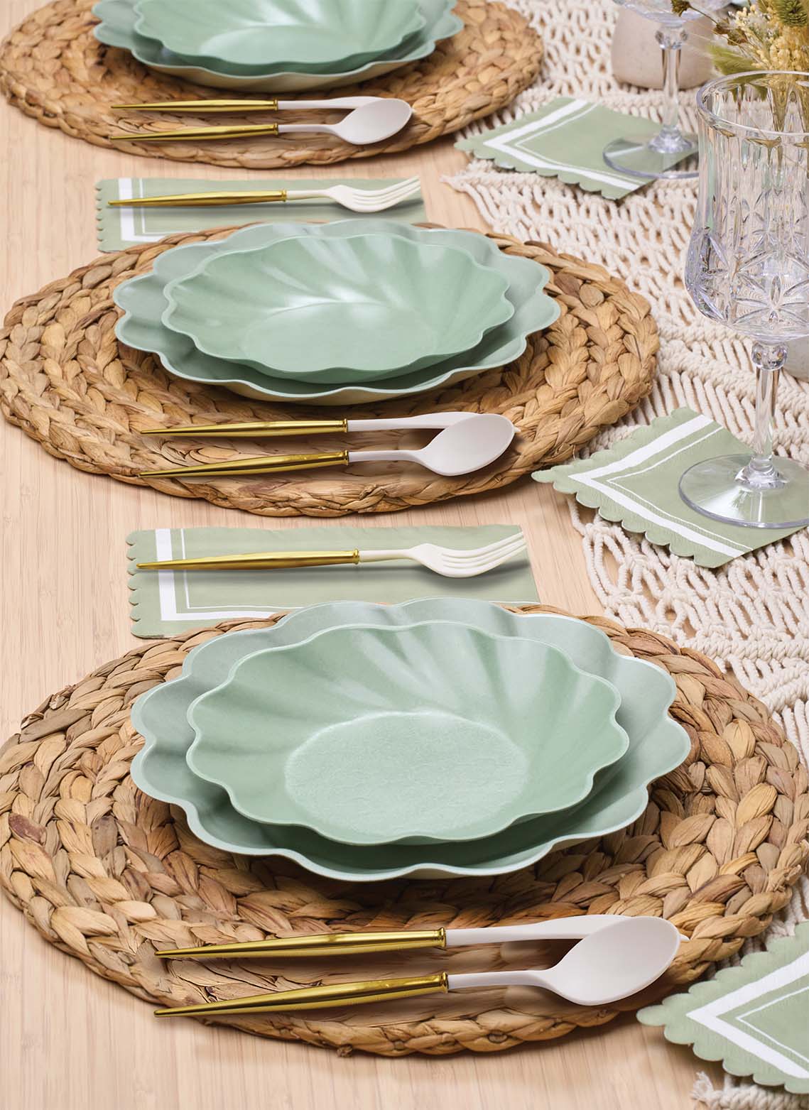 Simply Eco Compostable Tableware Set - 100% Biodegradable Plates, Bowls & Utensils | Eco-Friendly Dinnerware for Parties, Picnics & Sustainable Living