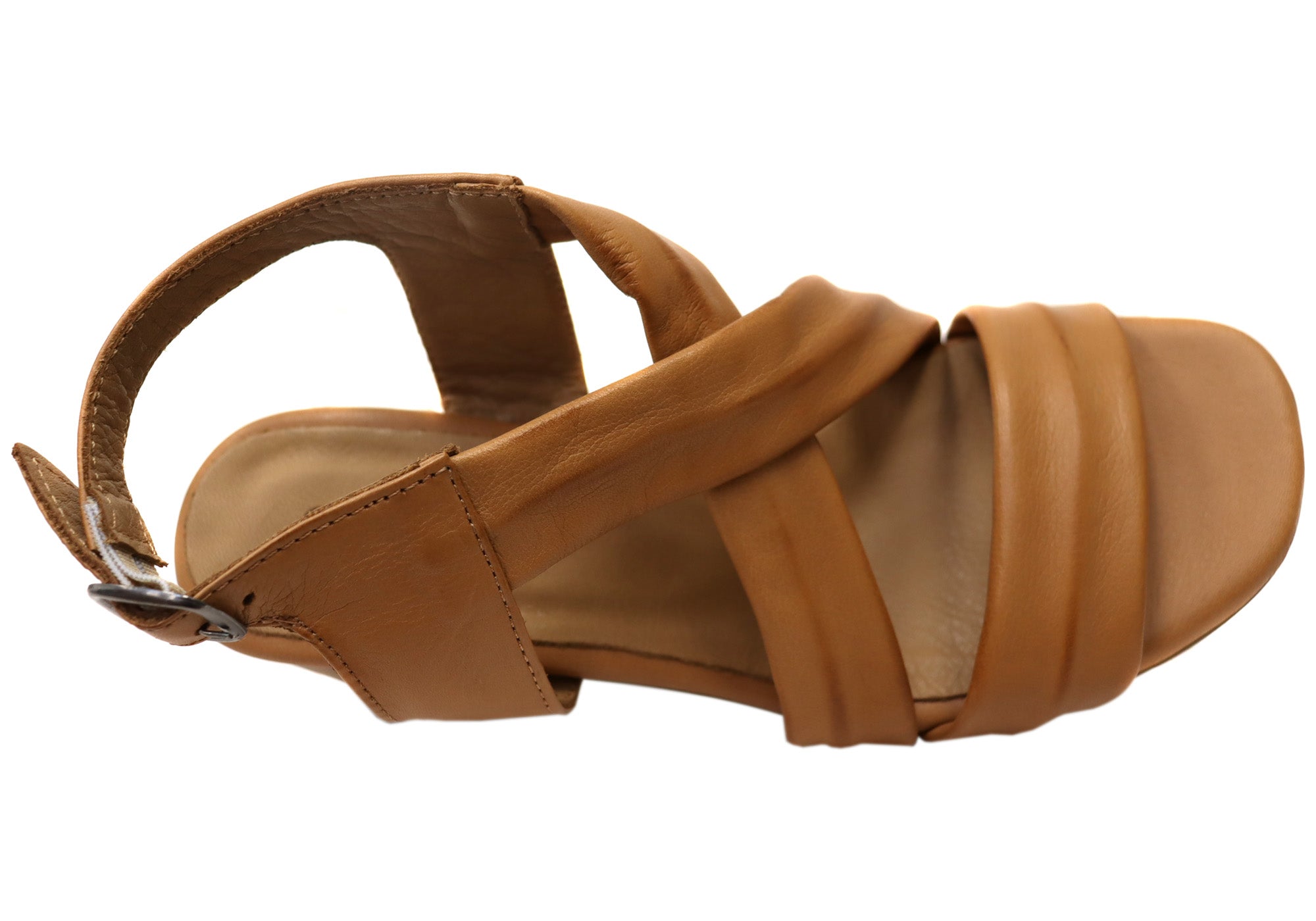 Orizonte Auckland Women's Comfortable European Leather Mid Heel Sandals - Perfect for Office, Wedding & Summer Outfits