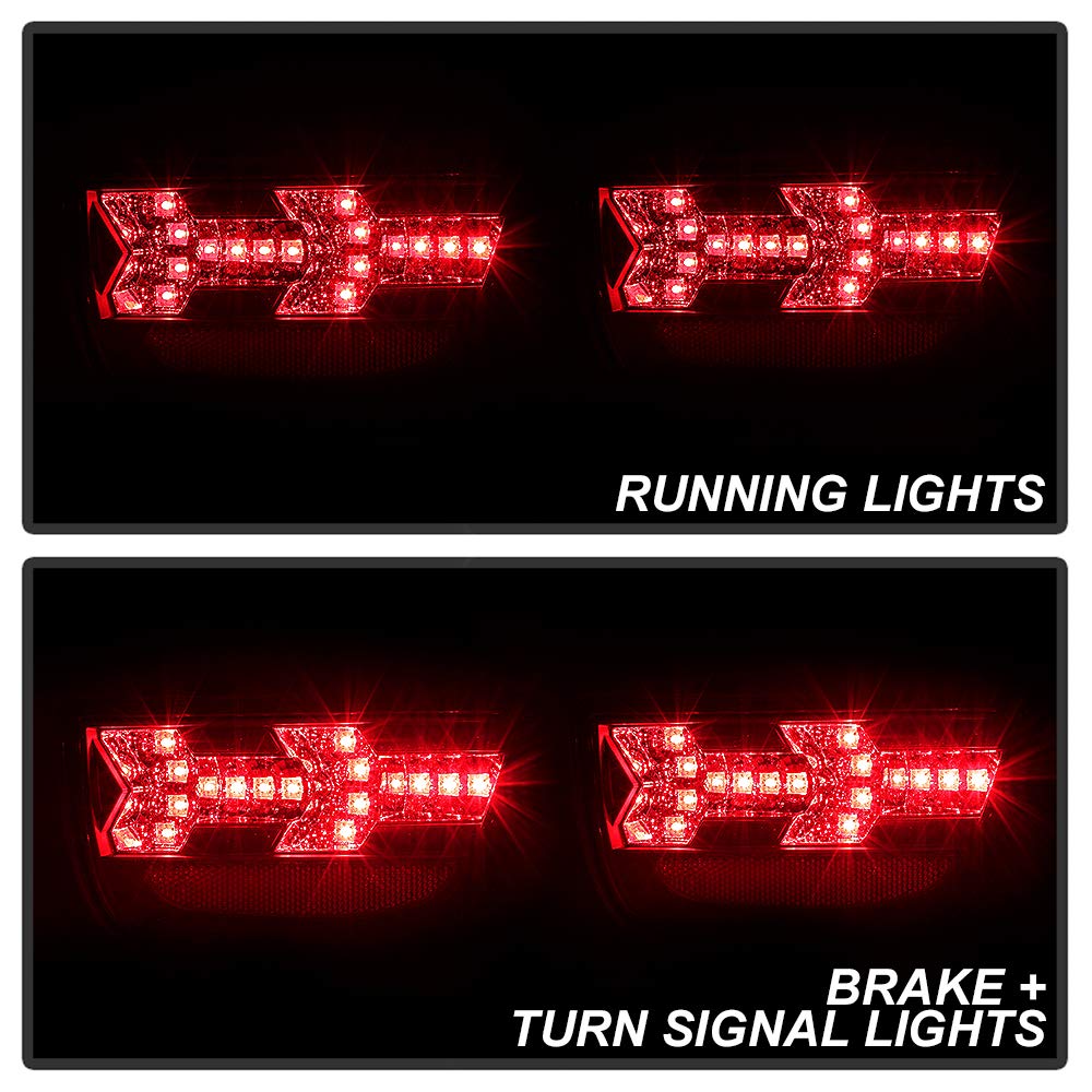 ACANII LED Tail Lights for 2010-2013 Chevy Camaro - Black Housing Brake Lamps Replacement (Driver & Passenger Side) - Upgrade Your Car's Style & Visibility for Night Driving & Custom Look