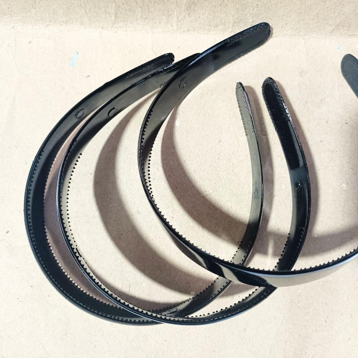 12 Pack Black Plastic Headbands for Women & Girls - Wide Tooth Hair Bands for Styling, School & DIY Projects - Everyday Fashion Accessories for Hair Styling & Crafting