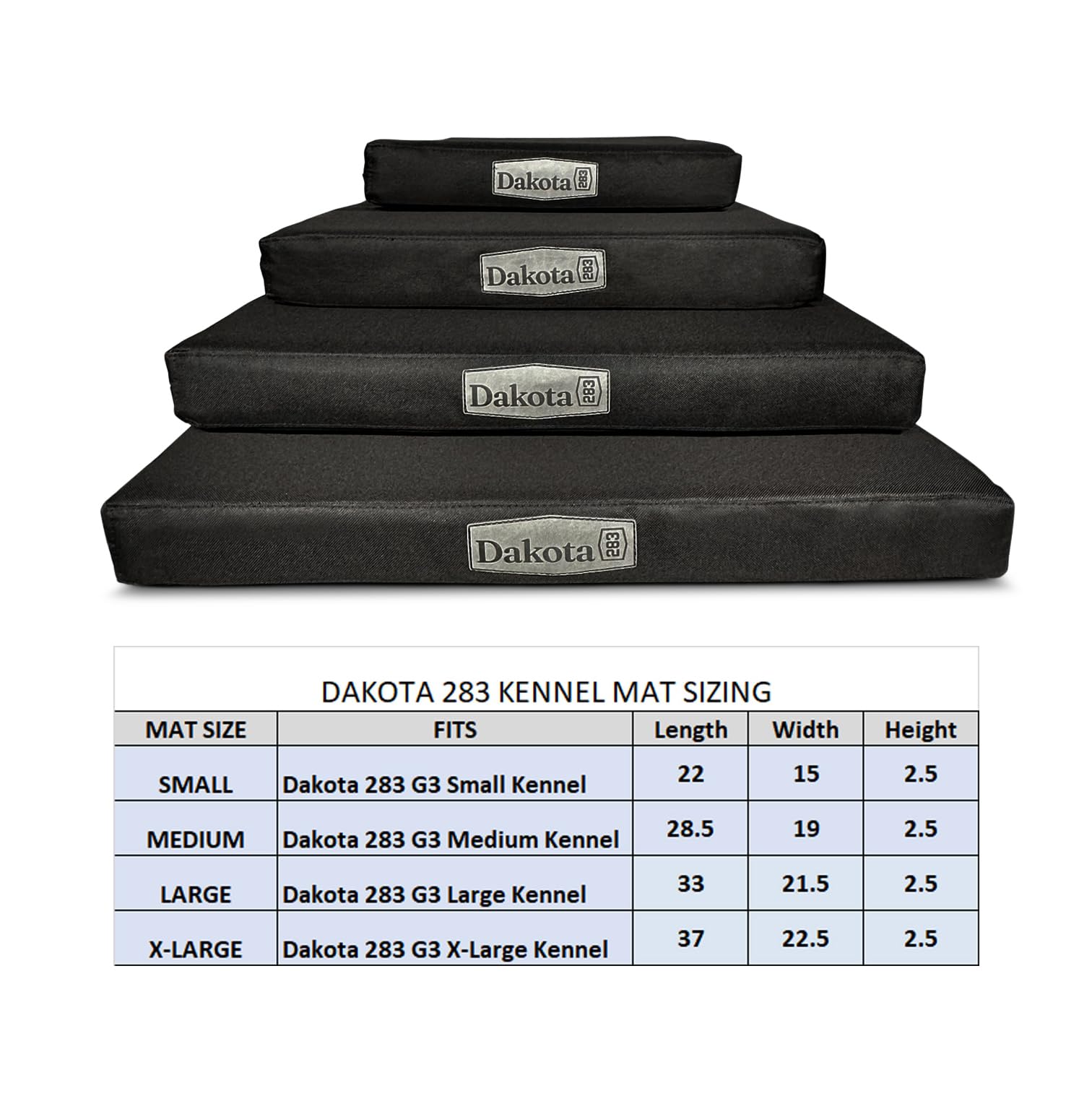 Dakota 283 G3 Kennel Mat Medium - Premium Dog Crate Pad with Comfortable Support for Pets - Perfect for Crates, Carriers & Indoor Use