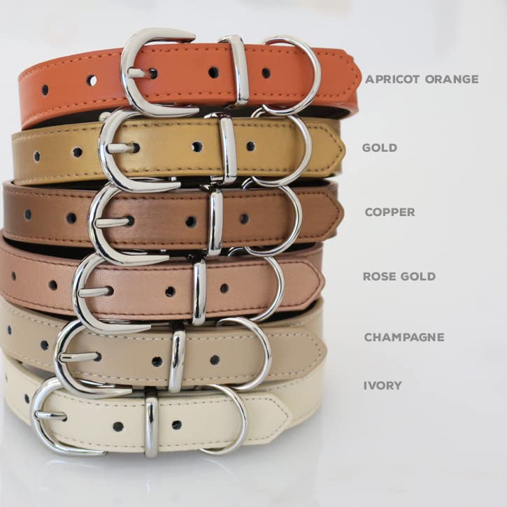 Premium Sage Green Bow Tie Dog Collar - Black, Gray, Brown, Ivory, Champagne, Copper, Gold & Green Leather Puppy Collar with Adjustable Bow Tie - Perfect for Weddings, Parties & Special Occasions