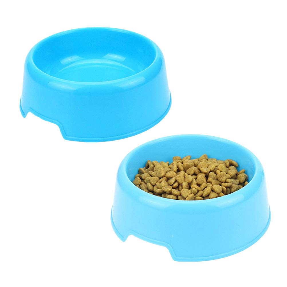 2pcs Round Pet Bowl for Dog Food & Water - Durable Feeding Dishes for Pets
