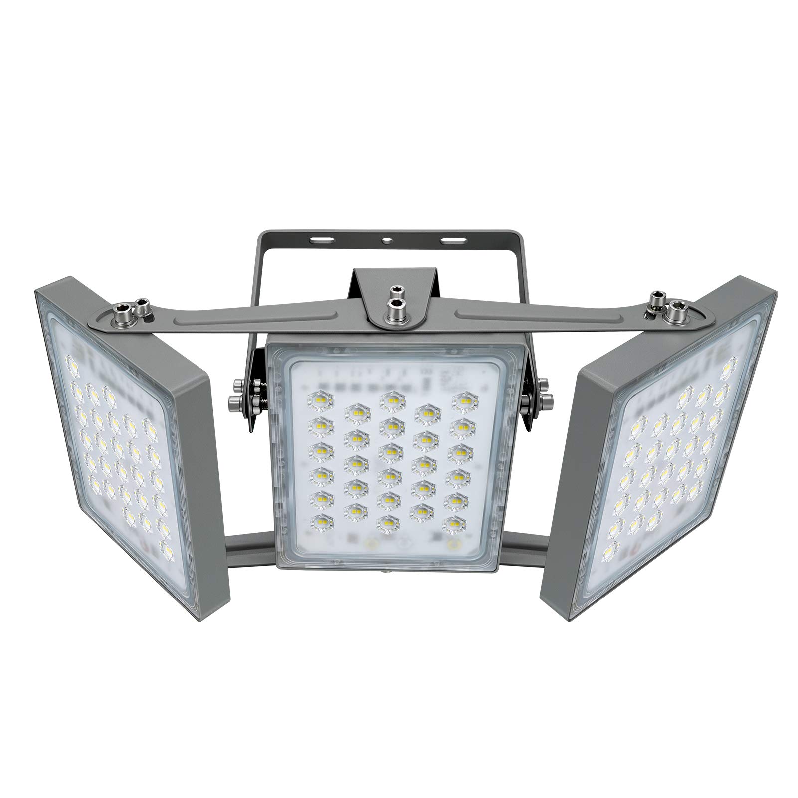 STASUN 150W LED Flood Light Outdoor, 13500 Lumens Waterproof Security Light with 330° Adjustable Angle, 3000K Warm White, 3 Adjustable Heads, IP66 Rated for Yard, Parking Lot, Warehouse & Backyard Lighting