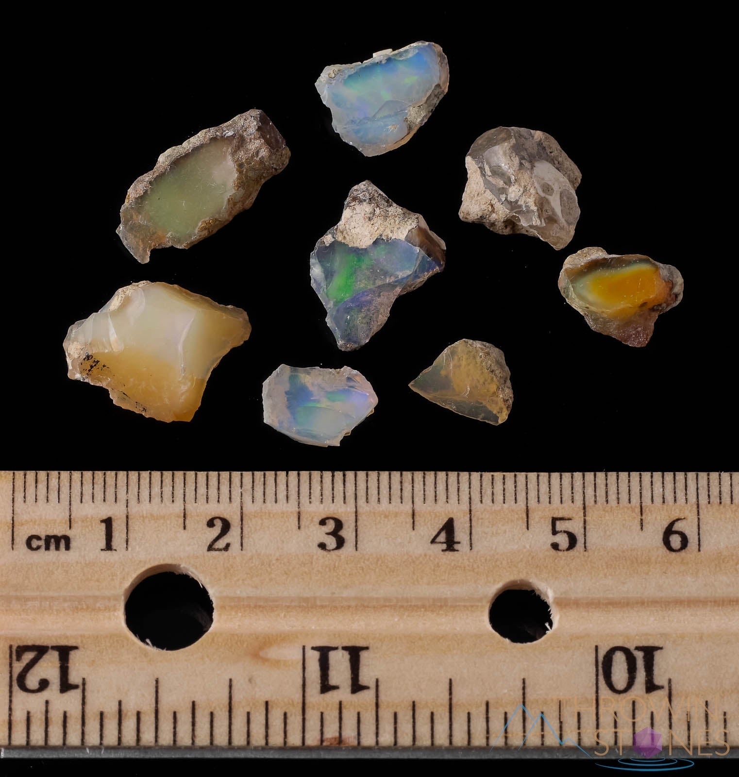 Natural Raw Opal Crystals - A Grade Small Bulk Rough Welo Opal Lot (E0088) for Jewelry Making, Crystal Healing & Mineral Collection