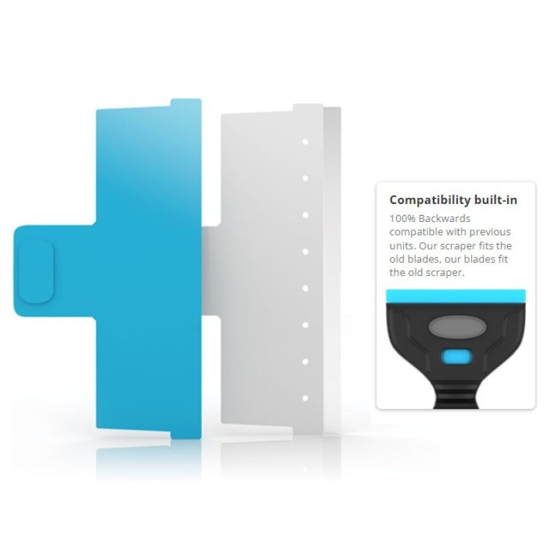 CONTINUUM AquaBlade M Short Window Scraper - Professional Glass Cleaning Tool for Home, Office & Car Windows - Perfect for Streak-Free Cleaning on Mirrors, Shower Doors & Glass Surfaces
