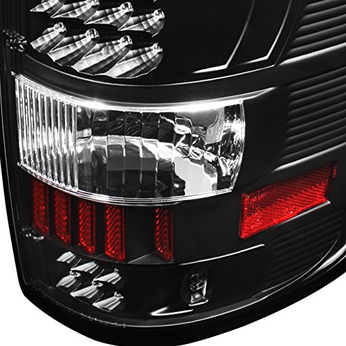 AKKON Black LED Tail Lights Brake Lamps Replacement for 2004-2008 Ford F150 F-150 Pickup Truck Styleside Model - Enhanced Visibility & Style Upgrade for Night Driving & Custom Look