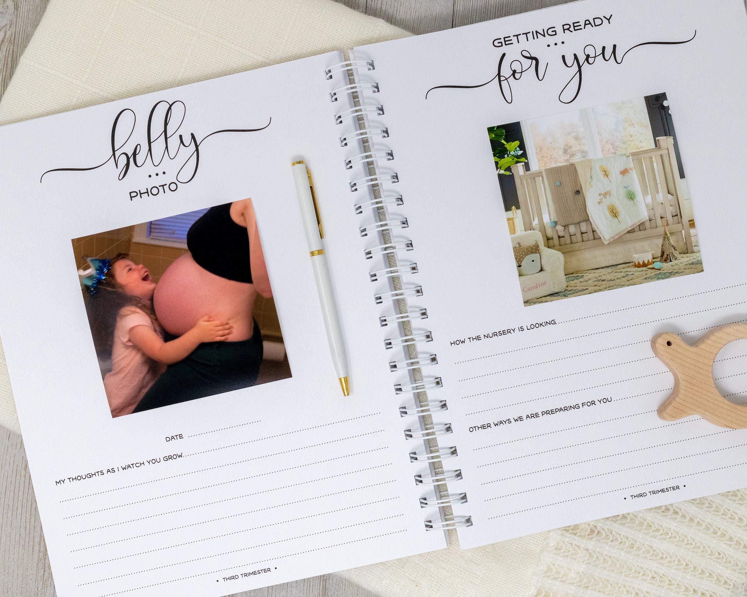 Pregnancy Journal for Expecting Moms - Hardcover Memory Book to Document Pregnancy Milestones & Memories | Perfect Baby Shower Gift & Keepsake for New Mothers