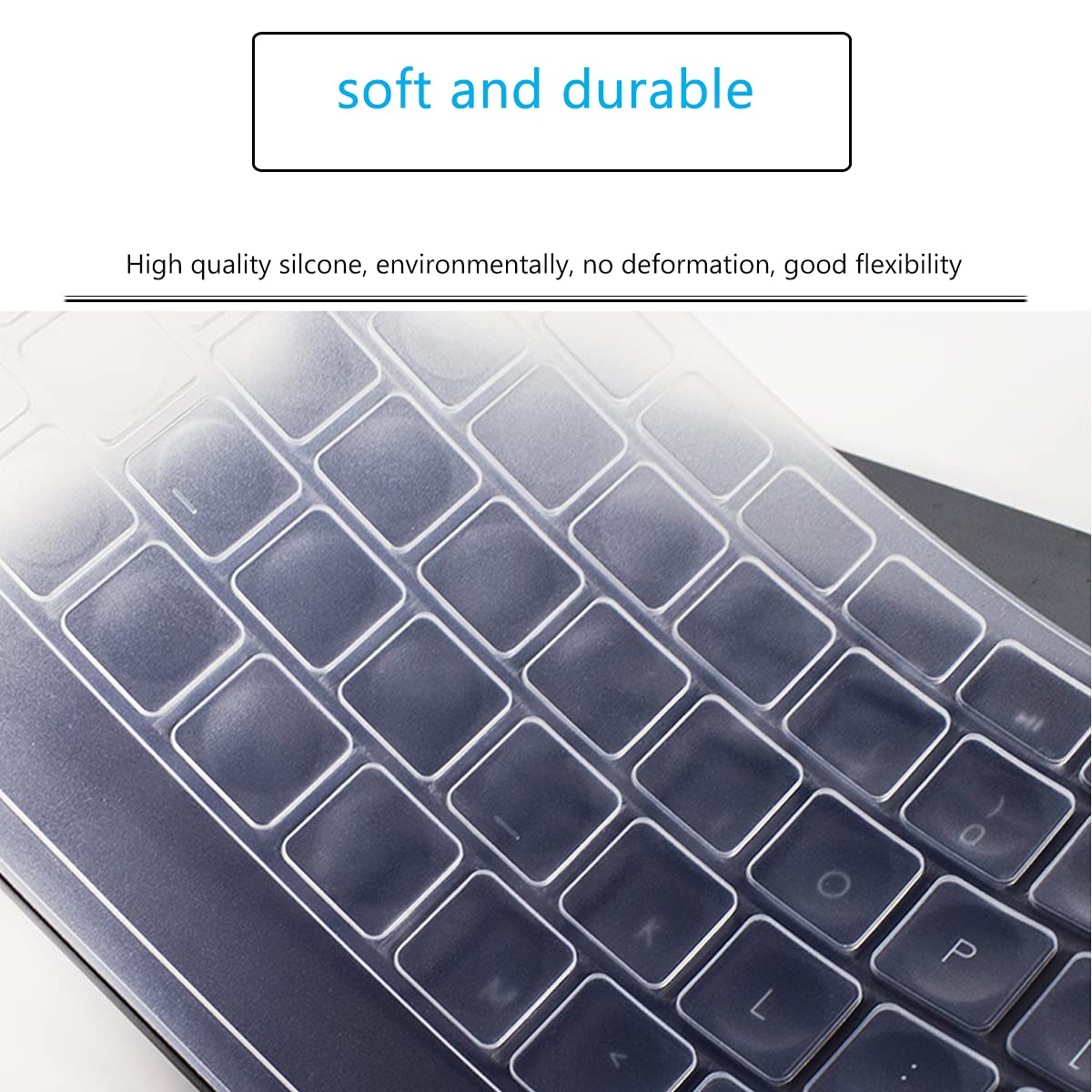 Ultra Thin Clear Silicone Keyboard Cover for Logitech MX Keys S, MX Keys Advanced & Craft Wireless Keyboards - Protective Skin Accessory for Office, Home & Travel Use