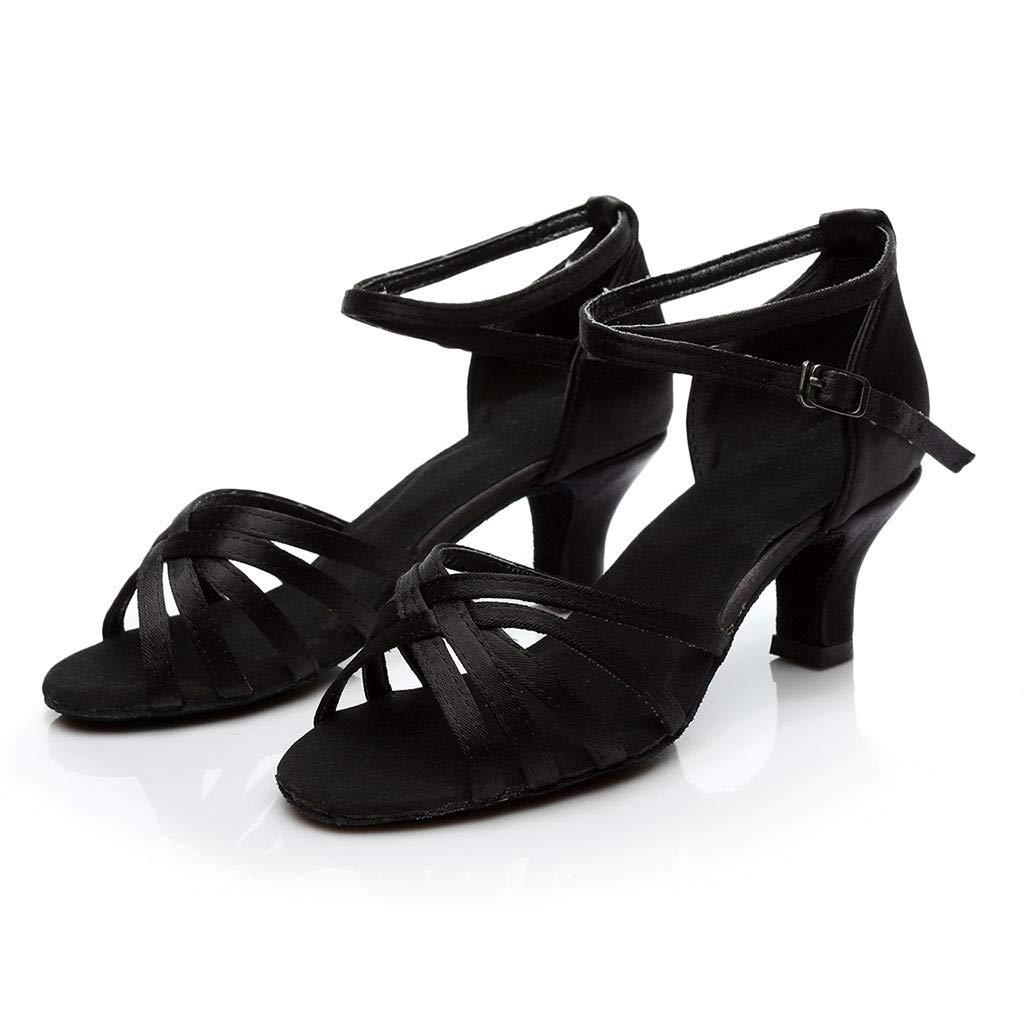 Women's Buckle Kitten Heel Sandals - Dressy Criss Cross Ankle Strap Western Heels for Parties, Weddings & Date Nights