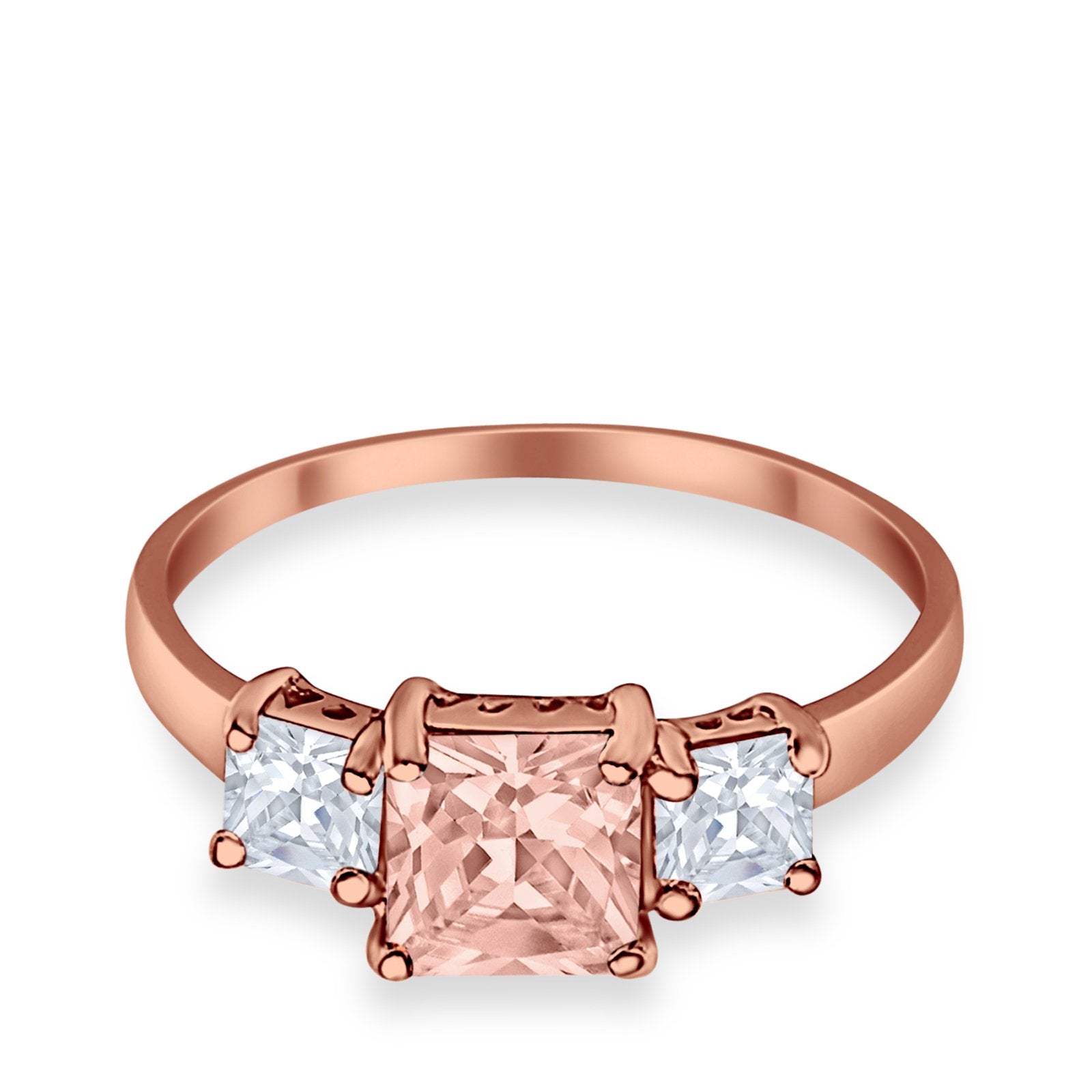 3 Stone Princess Cut Cubic Zirconia Ring - 925 Sterling Silver Fashion Jewelry for Women - Perfect for Weddings, Anniversaries & Special Occasions