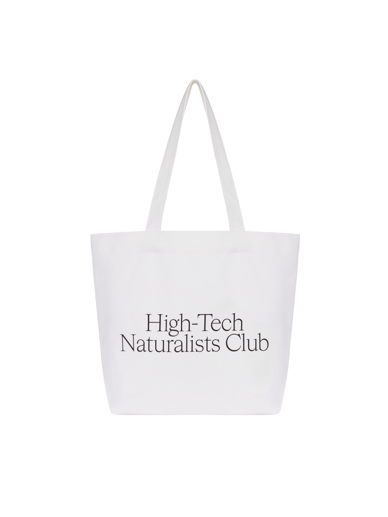 High-Tech Naturalists Club Tote Bag - Eco-Friendly Cotton Canvas Ivory Reusable Shopping Bag for Groceries, Beach & Farmers Market