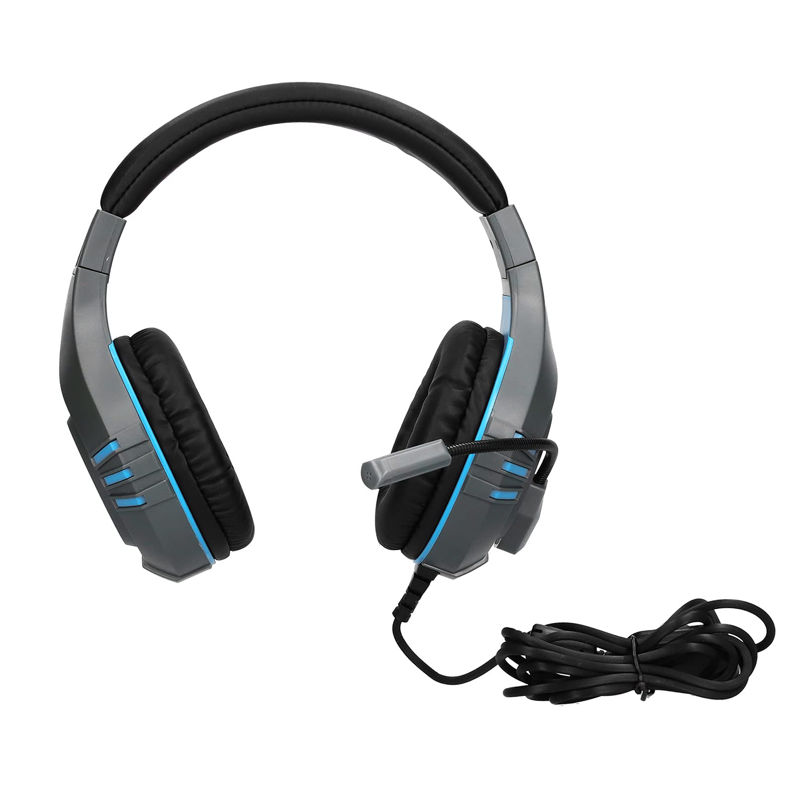 Yoidesu USB Wired Gaming Headset with Adjustable Volume, Mute Button & Retractable Microphone - Noise Cancelling Over-Ear Headphones with Breathable Ear Cushions for PC, Mac, Laptops & Tablets - Perfect for Gaming, Streaming & Online Meetings