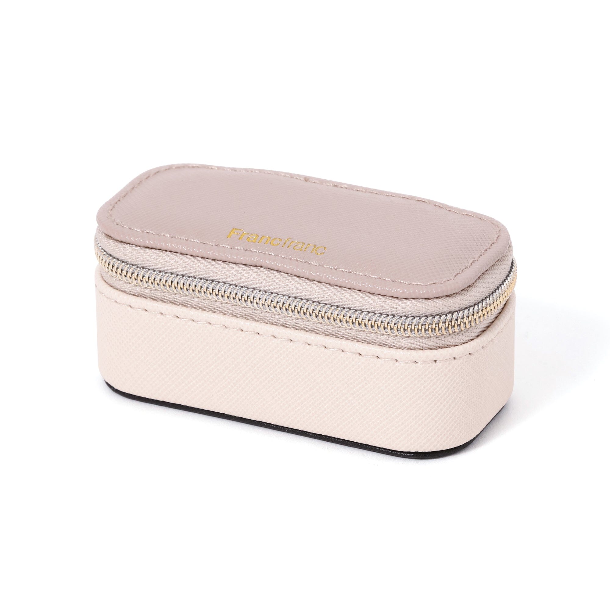 Bicolor Mini Travel Jewelry Box - Ivory White Portable Jewelry Organizer for Necklaces, Rings & Earrings | Perfect for Vacation, Business Trips & Daily Use