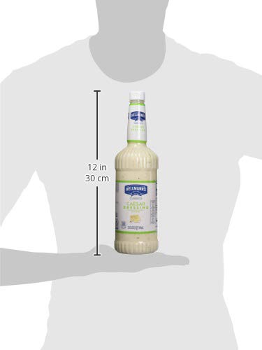 Hellmann's Classic Caesar Salad Dressing - Gluten Free, No Artificial Flavors or Colors, 32 Fl Oz (Pack of 6) | Perfect for Salads, Sandwiches, and Meal Prep | Healthy & Natural Ingredients