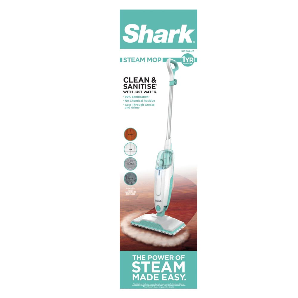 Shark S1000 Steam Mop - Powerful Hard Floor Cleaner with 30-Second Heat Up, Lightweight Design for Tile, Wood & Laminate Floors - Perfect for Kitchen, Bathroom & Pet Hair Removal
