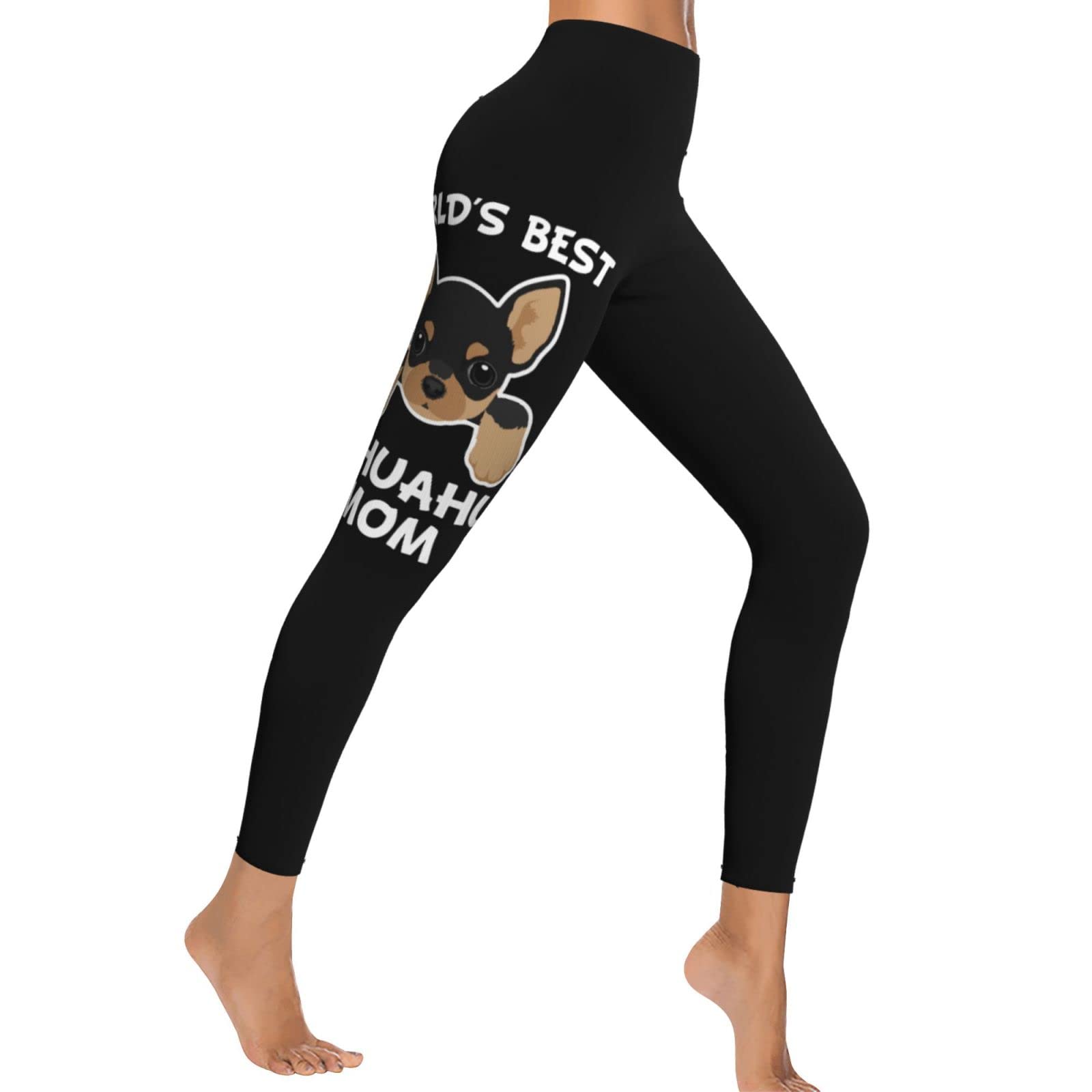 Chihuahua Mom Yoga Pants - High Waist Capri Leggings for Women - Perfect for Yoga & Casual Wear