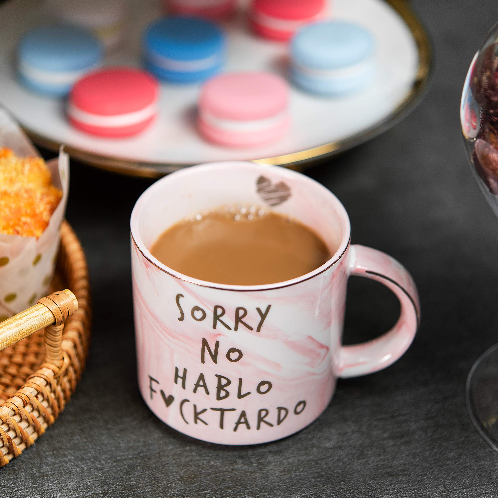 Funny Sarcastic Coffee Mug Gift for Women - 11.5oz Ceramic Cup with 'Sorry No Hablo Fuctardo' Print - Perfect Novelty Gift for Friends, Coworkers, Boss, Birthday, Mom, Sister & BFF - Great for Office Humor, White Elephant Gifts & Stress Relief at Work