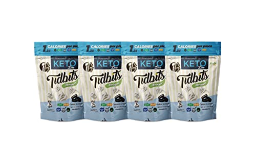 KETO Cookies and Cream Flavored Snacks - Low Carb, Gluten Free, Sugar Free Healthy Bites (4 Pack) | Perfect for Keto Diet, Weight Loss & On-the-Go Snacking