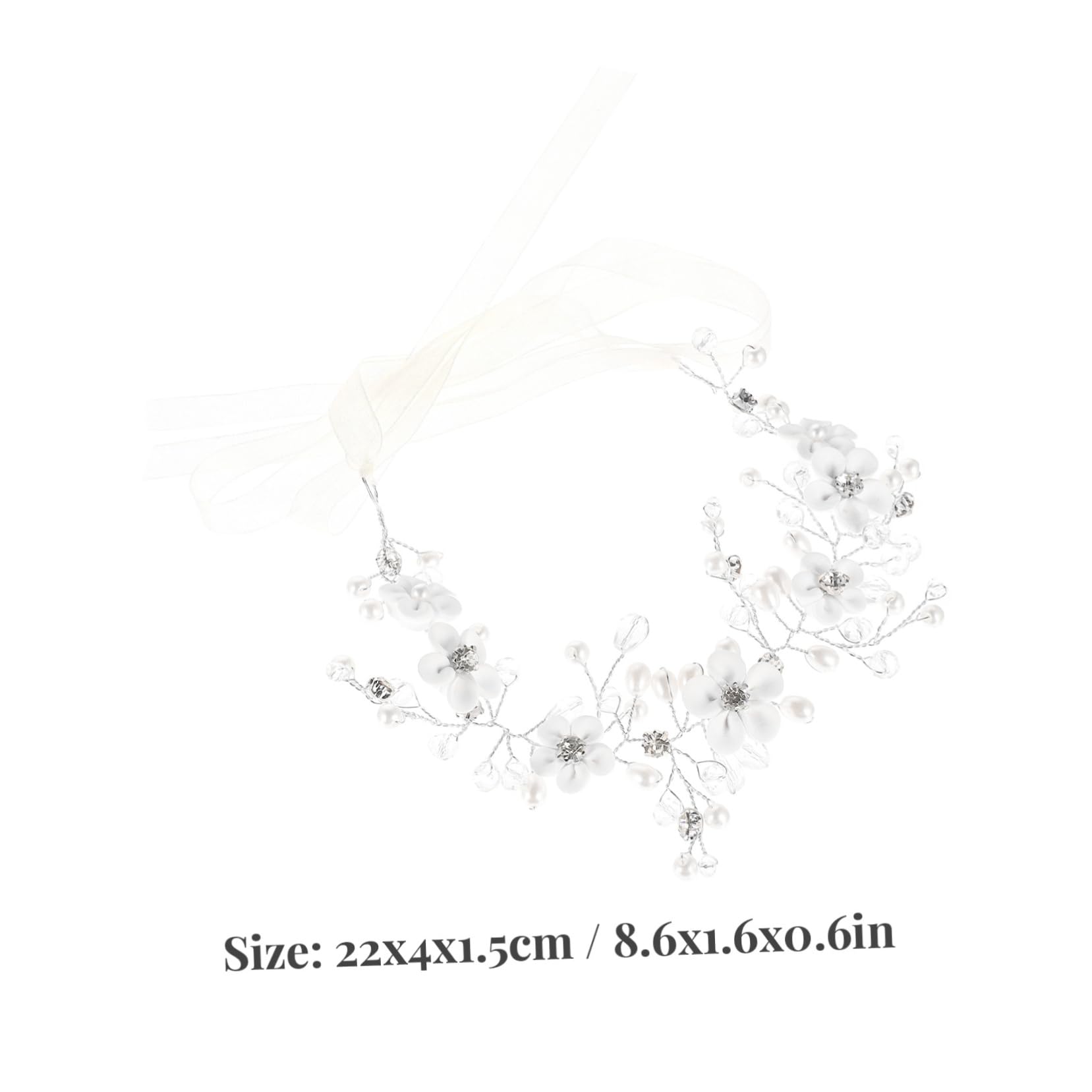 Elegant Pearl & Rhinestone Bridal Headband for Women - Beaded Wedding Hair Accessory with Polymer Clay Details | Perfect for Brides, Prom, Parties & Special Occasions
