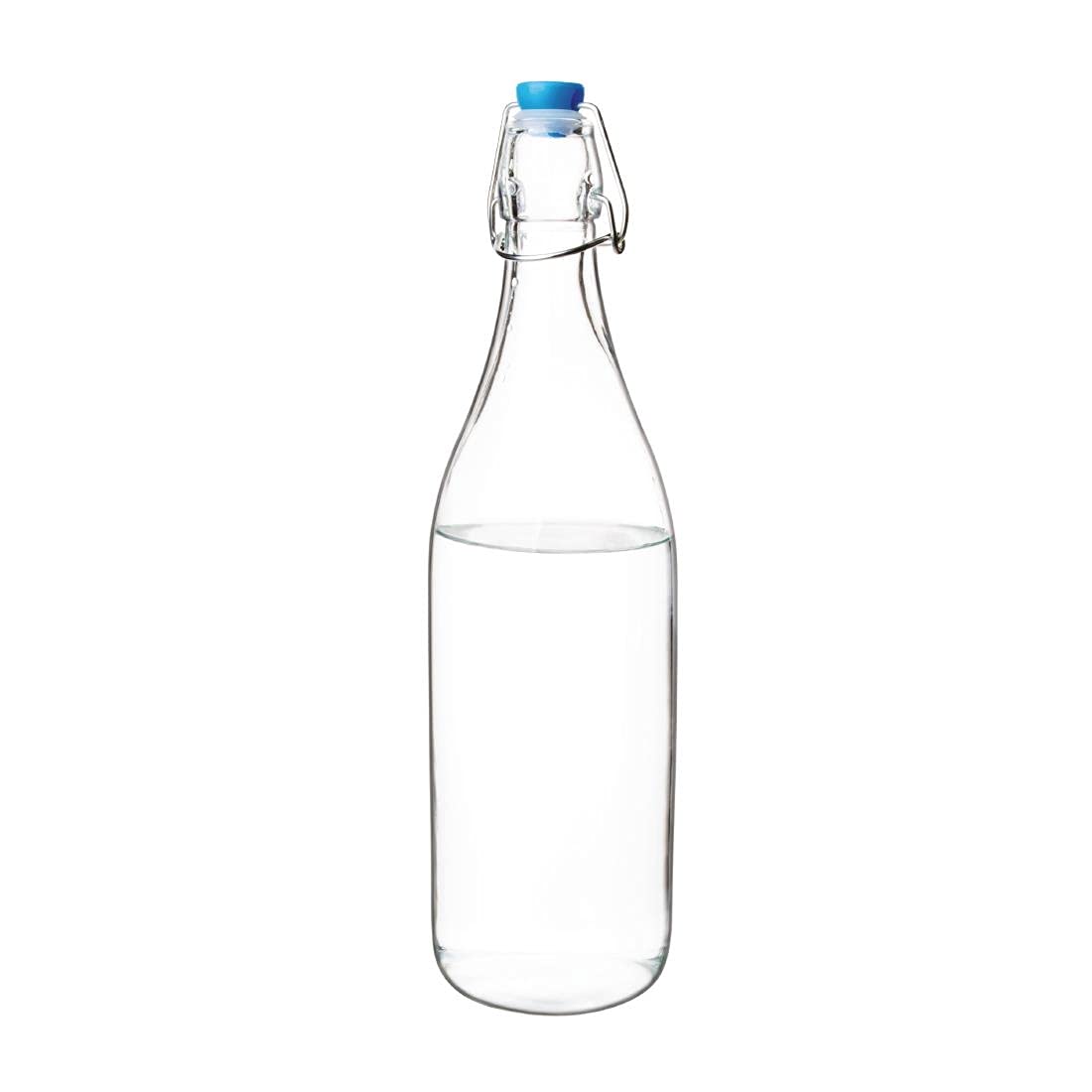 Premium 1.2L Glass Water Bottles with Swing Top Lids - BPA Free, Leak Proof - Set of 6 for Home, Office, Gym & Outdoor Activities