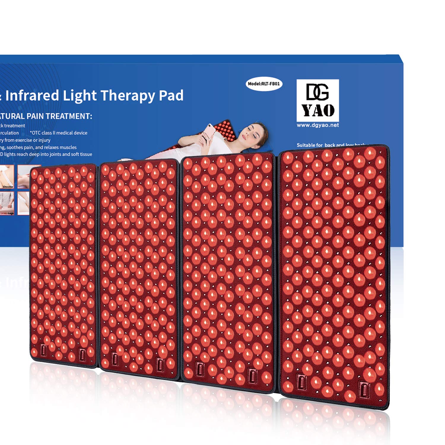 Red Light Therapy Device 660nm & 880nm - Infrared LED Light for Whole Body Pain Relief, Muscle Recovery & Shoulder/Back Therapy | Deep Penetrating Home Use for Joint Pain, Skin Rejuvenation & Relaxation