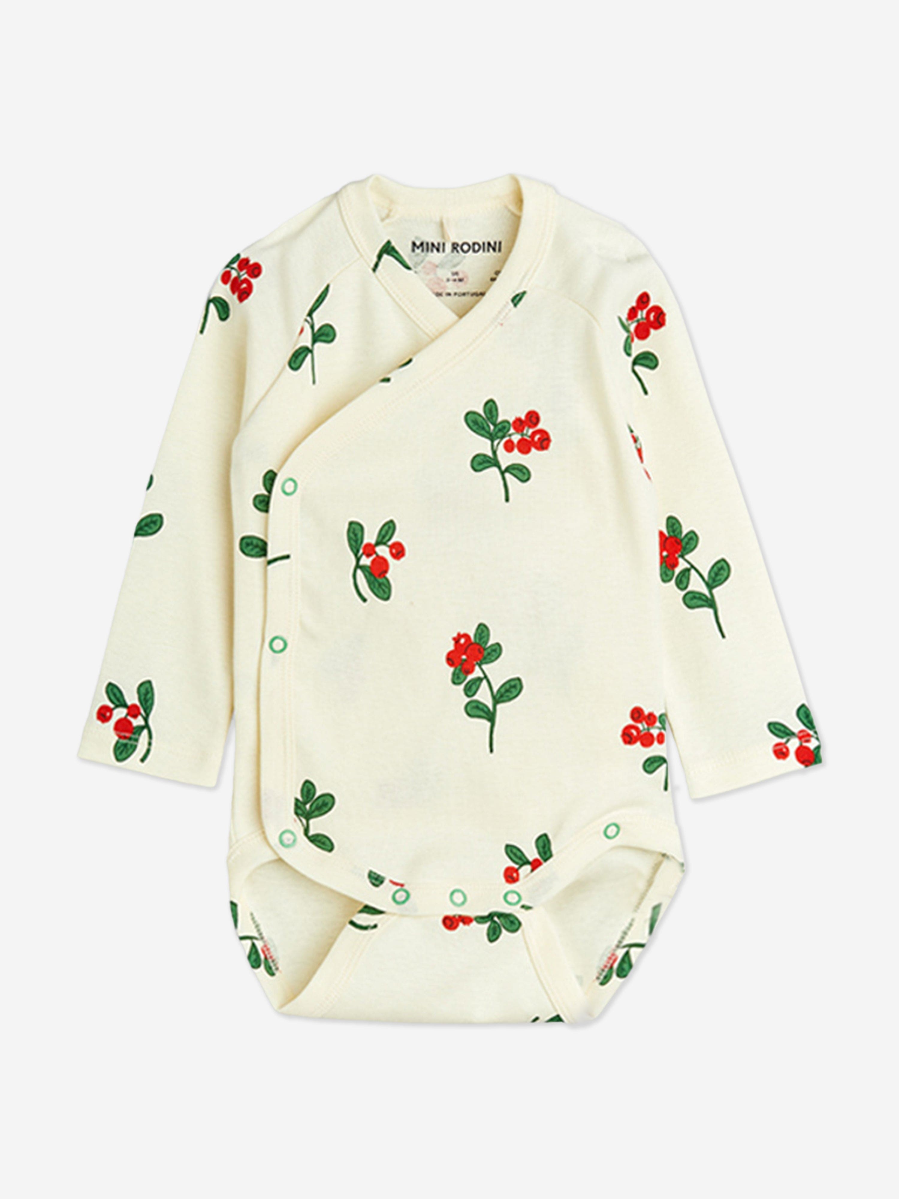 Adorable Baby Girls' Lingonberries Bodysuit Set in Ivory - Soft & Comfortable Outfit for Newborns, Infants - Perfect for Playtime, Photo Shoots & Special Occasions