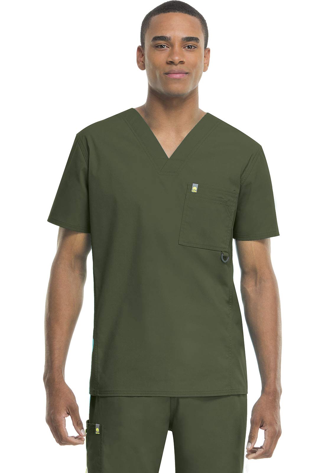 Code Happy Bliss with Certainty Men's V-Neck Scrub Top 16600A - Comfortable Medical Uniform for Doctors & Nurses