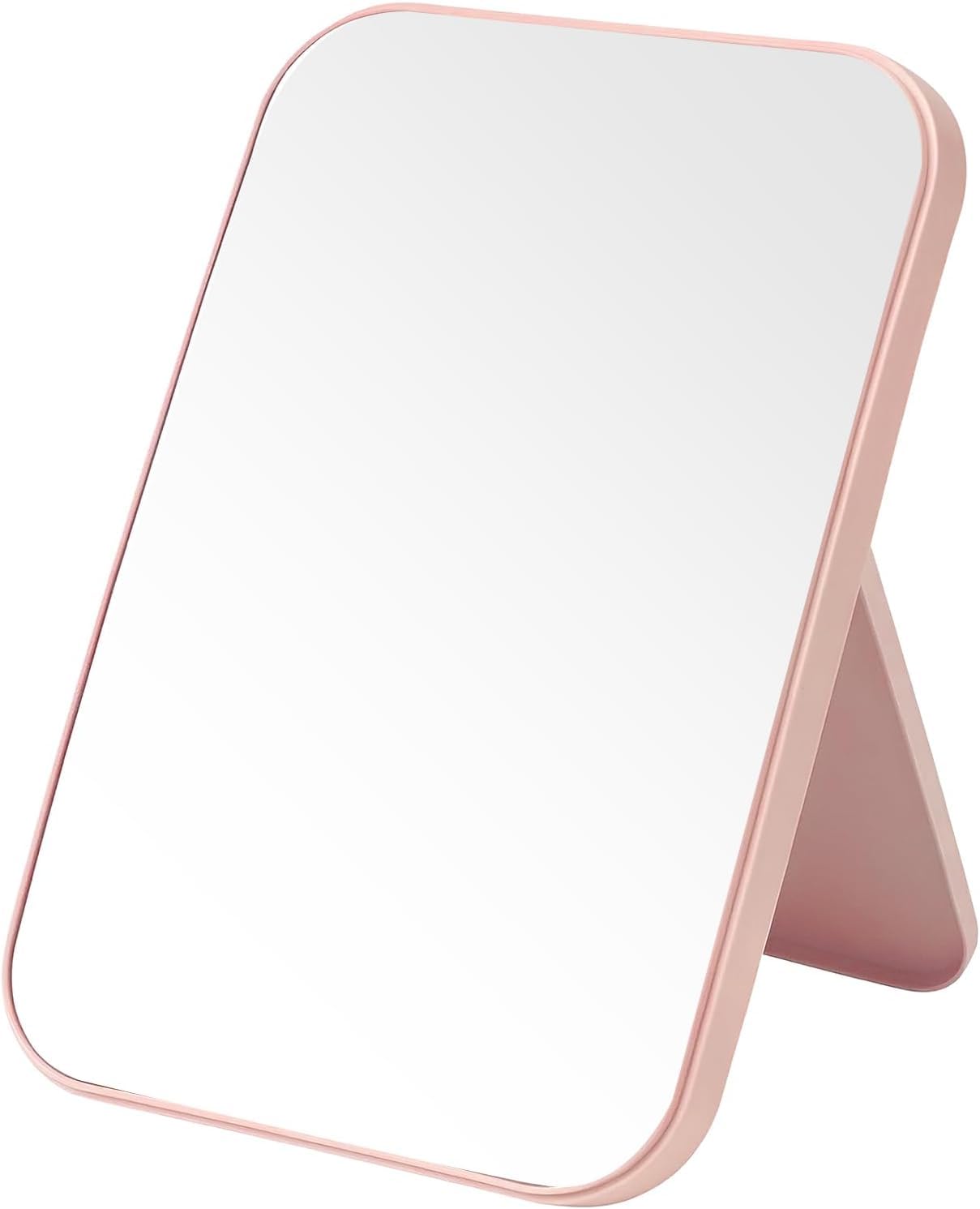 YANCI® Portable Plastic Mirror for Camping & Travel - Compact Makeup Mirror for Skincare, Shaving, Brushing Teeth, Flossing, Hairstyling & Contact Lenses - Perfect for Home, School, Office & Outdoor Use (Pink)