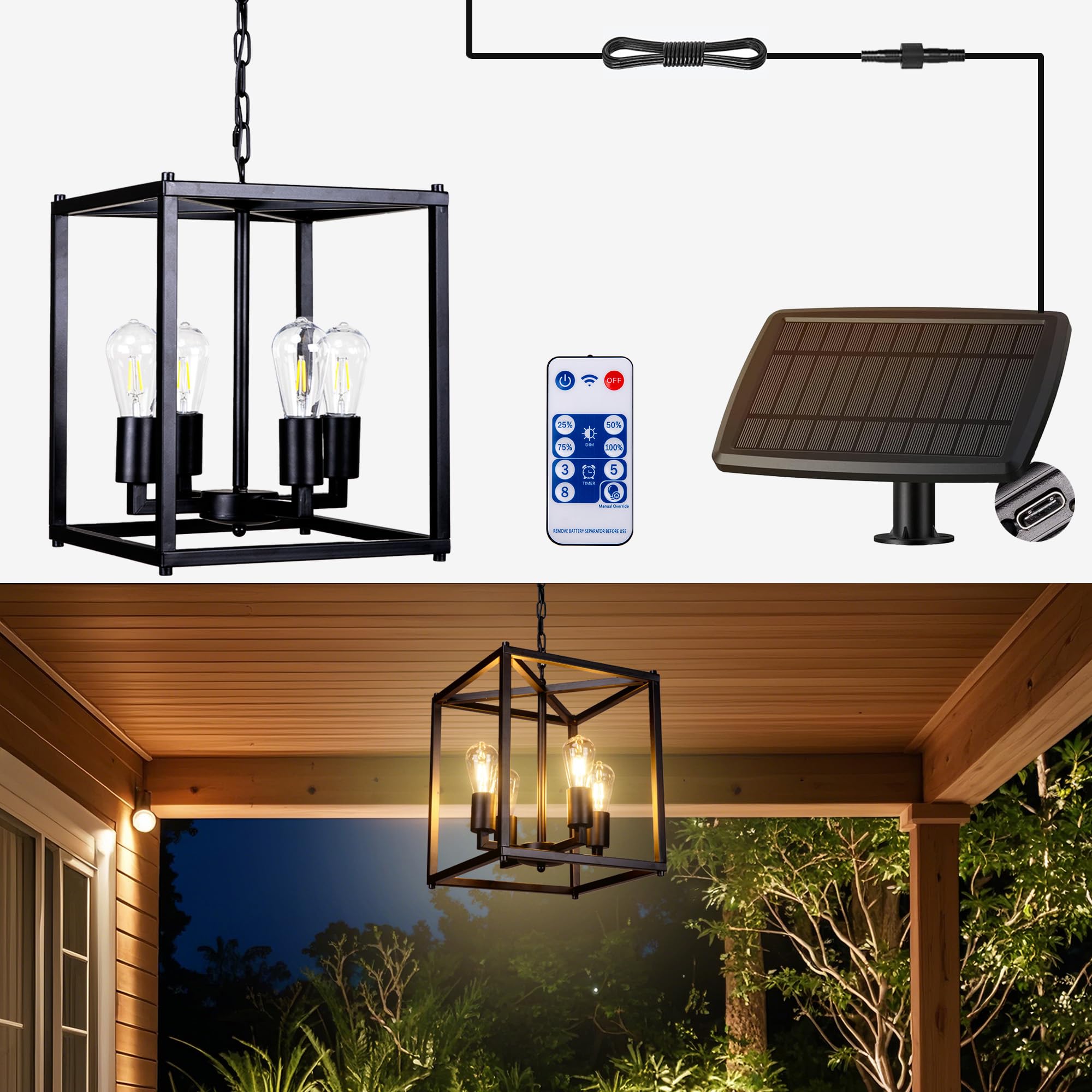 Solar Chandelier Outdoor - 14