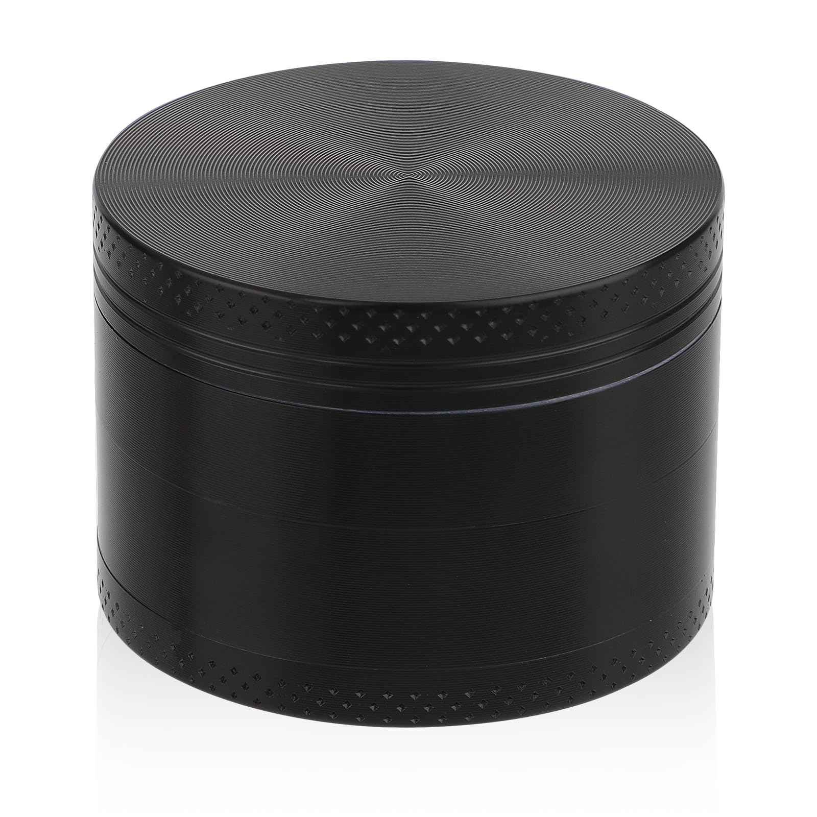 2 Inch Manual Spice Grinder - Portable Aluminum Herb Mill with Magnetic Lid, Zinc Alloy Hand Crank Seasoning Crusher - Perfect for Kitchen, Camping & Travel Use